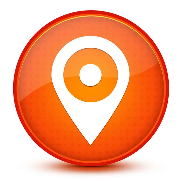 Location Pin Icon Isolated Glossy Star Orange Button Abstract Illustration — Stock Photo, Image