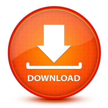 Parlak yıldız turuncu yuvarlak düğmesine izole edilmiş simge indir