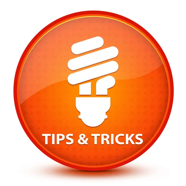 Tips Trick Icon Isolated Glossy Star Orange Button Abstract Illustration — 스톡 사진