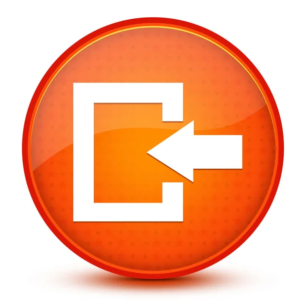 Logout Icon Isolated Glossy Star Orange Button Abstract Illustration — Stock Photo, Image