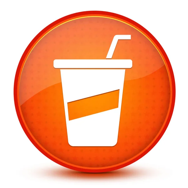 Soda Icon Isolated Glossy Star Orange Button Abstract Illustration — 스톡 사진