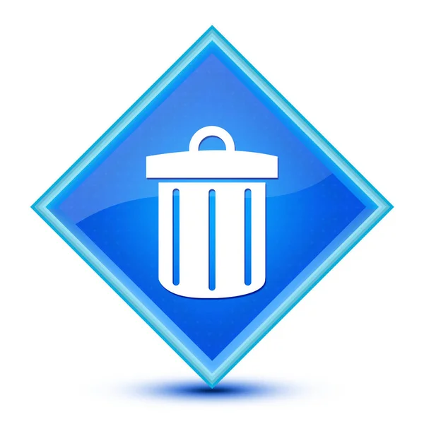 Bin Symbol Isoliert Auf Speziellen Blauen Diamanten Knopf Abstrakte Abbildung — Stockfoto