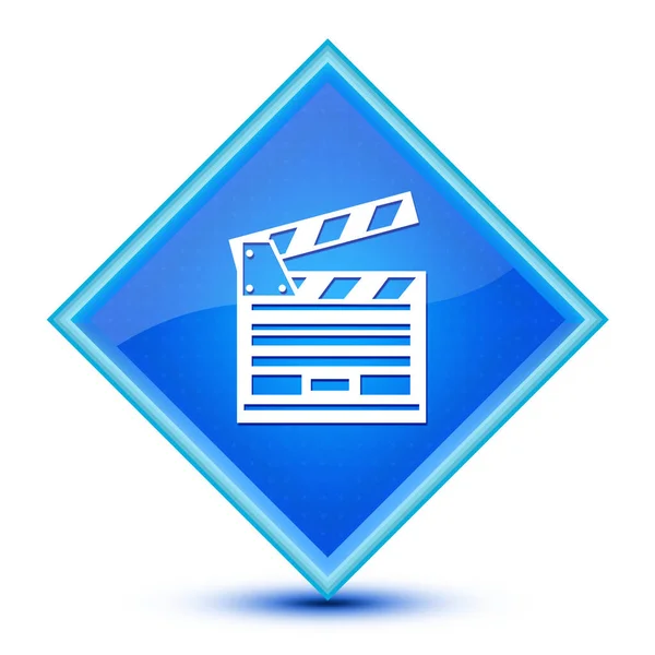 Cinema Icon Isolated Special Blue Diamond Button Abstract Illustration — Stock Photo, Image