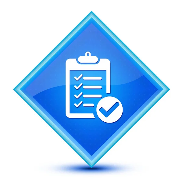 Checklist Icon Isolated Special Blue Diamond Button Abstract Illustration — Stock fotografie