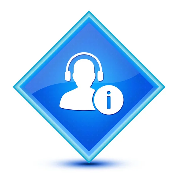 Helpdesk Symbol Isoliert Auf Speziellen Blauen Diamanten Knopf Abstrakte Illustration — Stockfoto