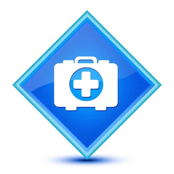 Ícone Medicine Bag Isolado Botão Especial Azul Diamante Ilustração Abstrata — Fotografia de Stock