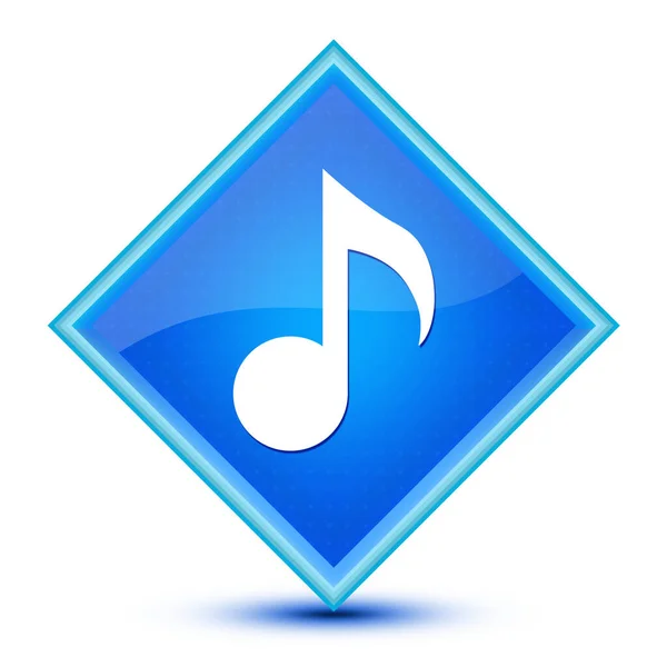 Ícone Música Isolado Botão Especial Azul Diamante Ilustração Abstrata — Fotografia de Stock