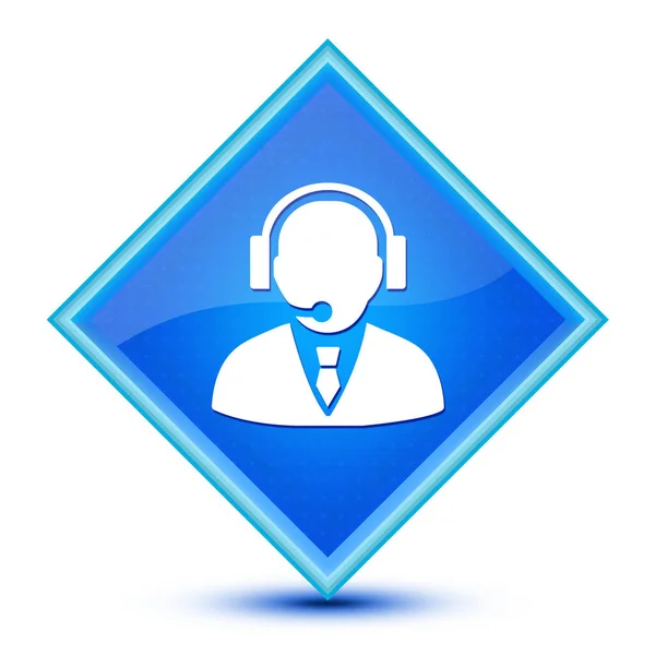 Support Manager Icon Isolated Special Blue Diamond Button Abstract Illustration — Stock Photo, Image