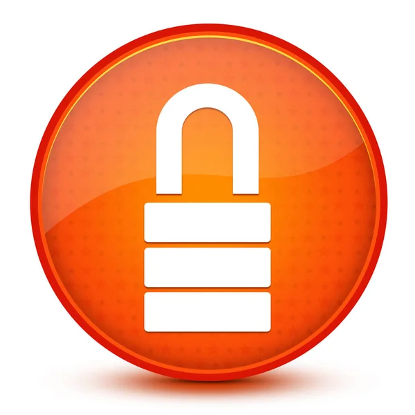 Lock Icon Isolated Glossy Star Orange Button Stract — 스톡 사진