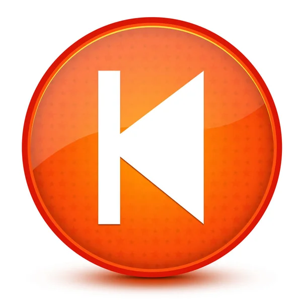 Previous Track Icon Isolated Glossy Star Orange Button Abstract Illustration — Stock Photo, Image