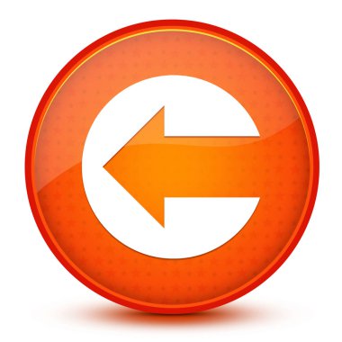 Parlak turuncu arkaplanda arka ok yuvarlak düğmesi