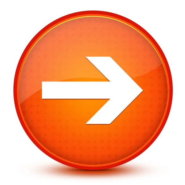 Next arrow round button on glossy orange abstract background