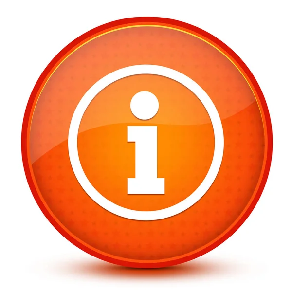 色彩艳丽的橙色抽象背景上的信息圆形按钮 — 图库照片