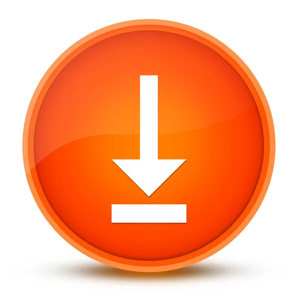 Κατεβάστε Εικονίδιο Που Απομονώνεται Γυαλιστερό Πορτοκαλί Στρογγυλό Κουμπί Αφηρημένη Εικόνα — Φωτογραφία Αρχείου