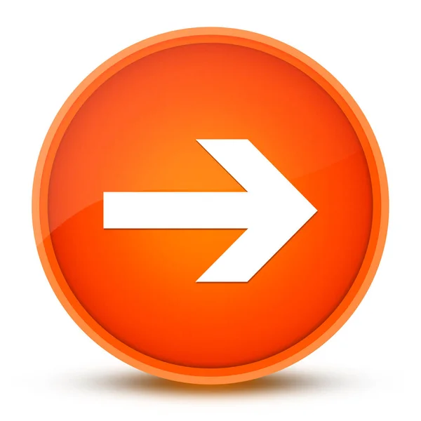 Nächstes Pfeil Symbol Isoliert Auf Glänzend Orangefarbenem Runden Knopf Abstrakte — Stockfoto