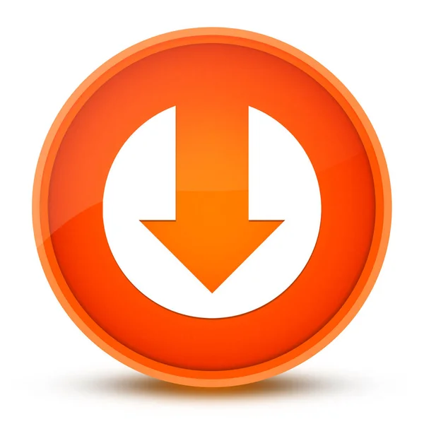 Ikona Strzałki Dół Izolowane Błyszczący Pomarańczowy Okrągły Przycisk Abstrakcyjny Ilustracja — Zdjęcie stockowe
