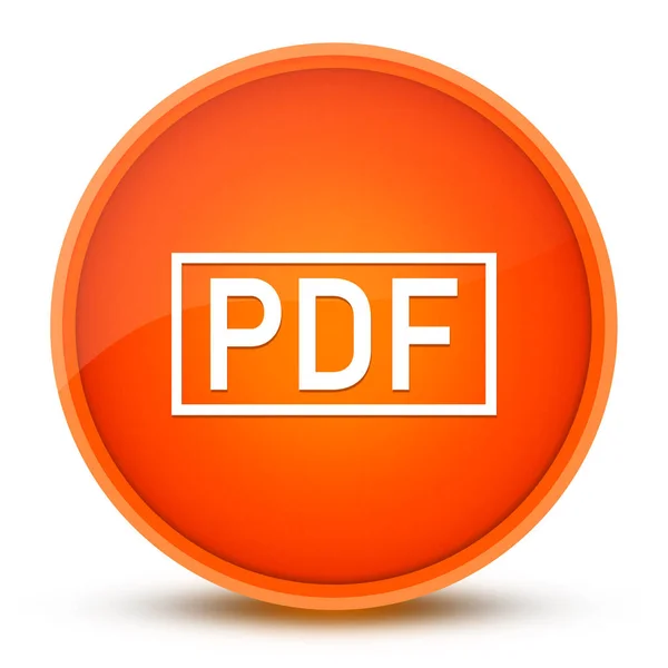 Pdf Ikon Isolerad Blank Orange Rund Knapp Abstrakt Illustration — Stockfoto