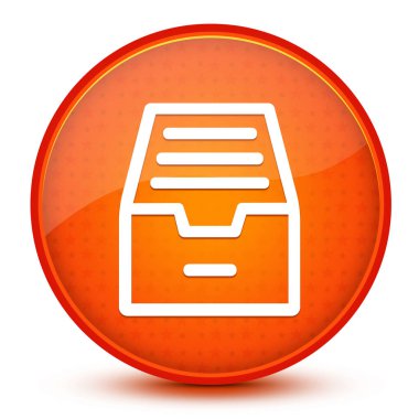 Dizin arşivi kabinesi estetik parlak turuncu yuvarlak düğme soyut illüstrasyon