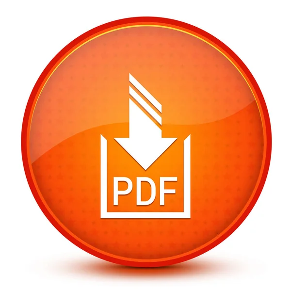 Pdf文档下载美观光滑的橙色圆形按钮摘要说明 — 图库照片