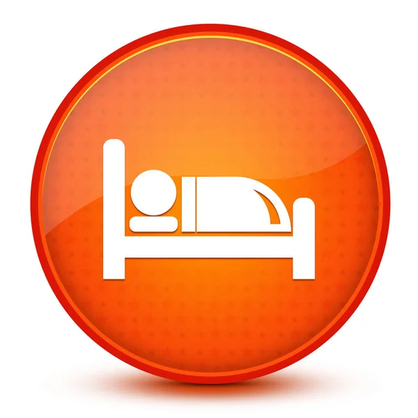 Hotel aesthetic glossy orange round button abstract illustration