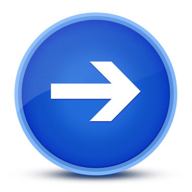 Sonraki ok parlak mavi yuvarlak düğme soyut çizim