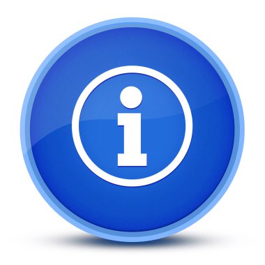 Bilgi lüks parlak mavi yuvarlak düğme soyut illüstrasyon
