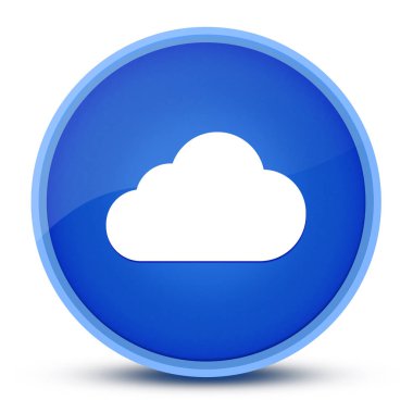 Bulutlu, parlak, mavi yuvarlak düğmeli soyut çizim