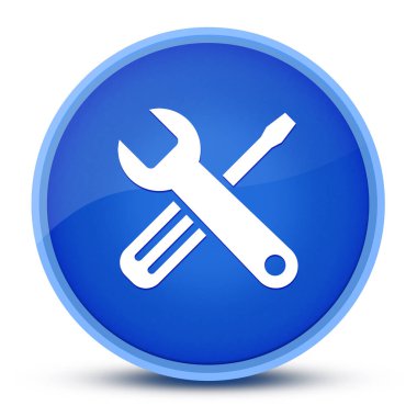 Araçlar lüks parlak mavi yuvarlak düğme soyut illüstrasyon