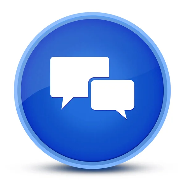 Chat Bubble Luxurious Glossy Blue Button Abstract Illustration — Stock Photo, Image