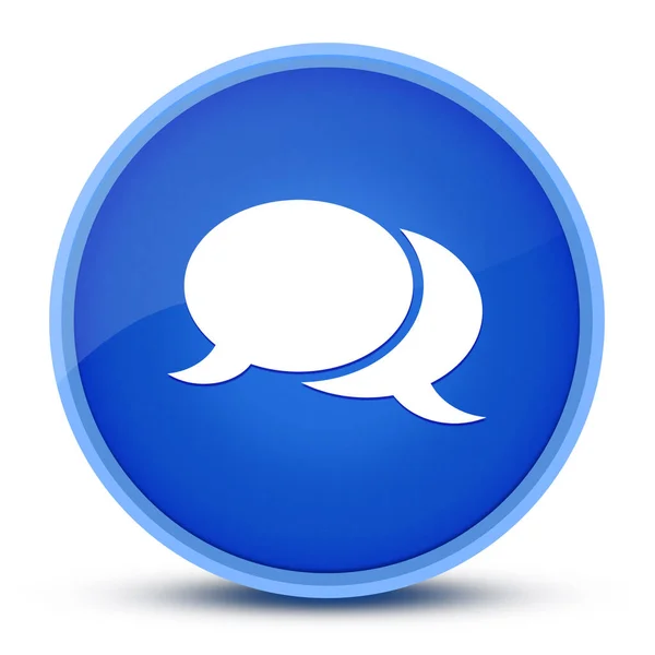 Chat Luxurious Glossy Blue Button Abstract Illustration — Stock Photo, Image