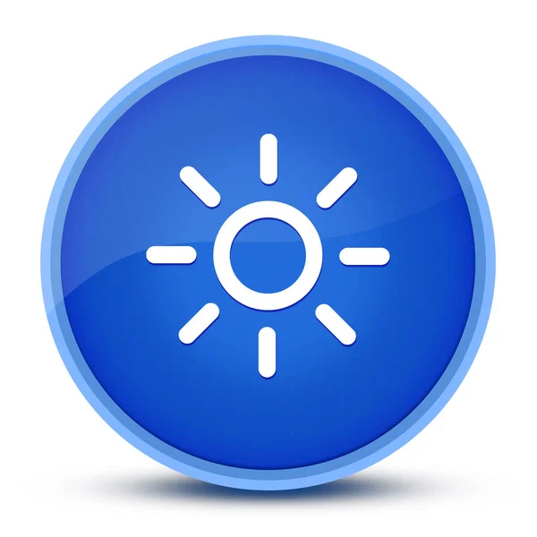 Jasność Ekranu Słońce Luksusowy Błyszczący Niebieski Okrągły Przycisk Abstrakcyjny Ilustracja — Zdjęcie stockowe