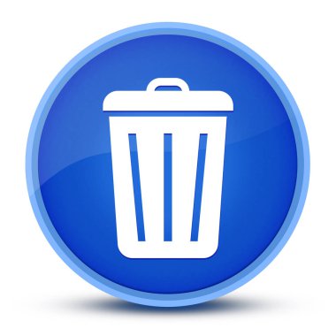 Lüks parlak mavi yuvarlak düğme soyut resimleme