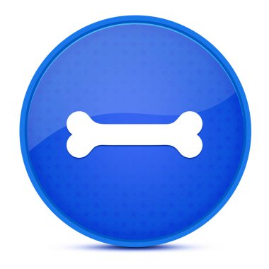 Kemik estetik parlak mavi yuvarlak düğme soyut çizim