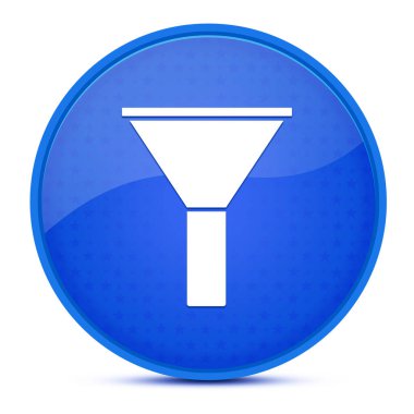 Filtre estetik parlak mavi yuvarlak düğme soyut illüstrasyon