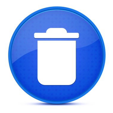 Estetik parlak mavi yuvarlak düğmeyi sil soyut resimleme