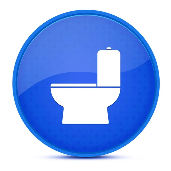 Toilet Esthetische Glanzende Blauwe Ronde Knop Abstracte Illustratie — Stockfoto