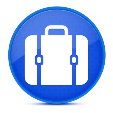 Torba estetik parlak mavi yuvarlak düğme soyut çizim