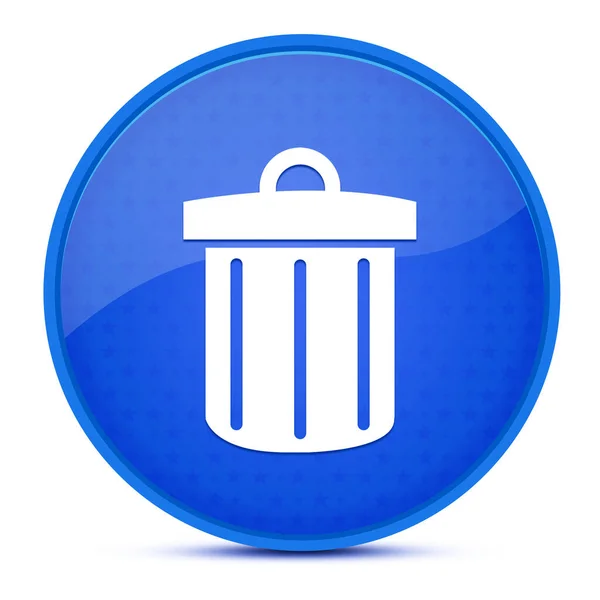 Recycle Bin Aesthetic Glossy Blue Button Abstract Illustration — Stock Photo, Image