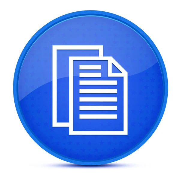 Document pages aesthetic glossy blue round button abstract illustration