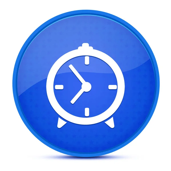 Clock Aesthetic Glossy Blue Button Abstract Illustration — Stock Photo, Image