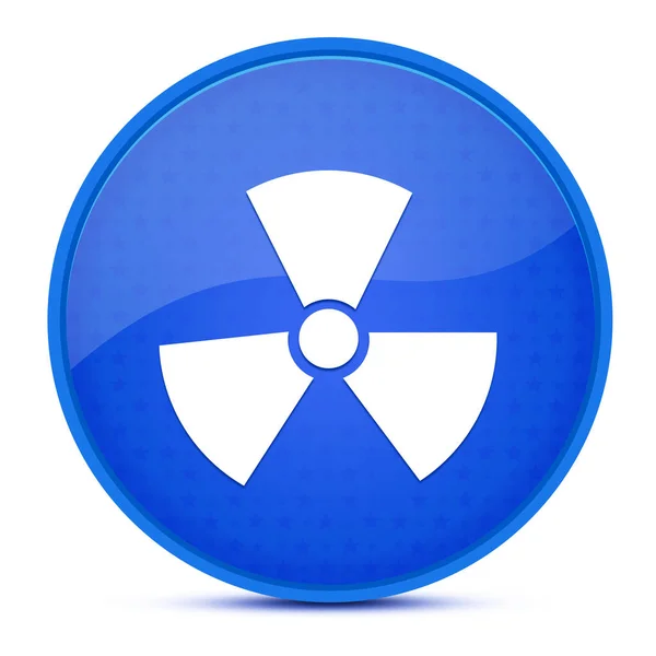Radiation Aesthetic Glossy Blue Button Abstract Illustration — Stock Photo, Image