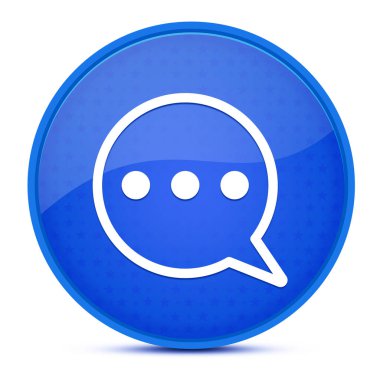 Estetik parlak mavi yuvarlak düğme soyut resimleme