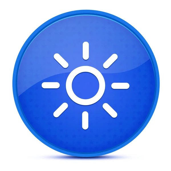 Jasność Ekranu Słońce Estetyczny Błyszczący Niebieski Okrągły Przycisk Abstrakcyjny Ilustracja — Zdjęcie stockowe