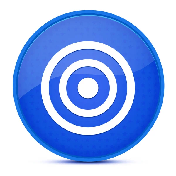 Cel Estetyczny Błyszczący Niebieski Okrągły Przycisk Abstrakcyjny Ilustracja — Zdjęcie stockowe