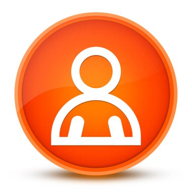 İstemci (üye simgesi) Lüks parlak turuncu yuvarlak düğmeli soyut illüstrasyon
