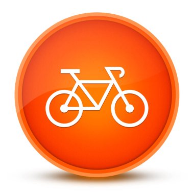 Lüks bisiklet, parlak turuncu yuvarlak düğme, soyut çizim.