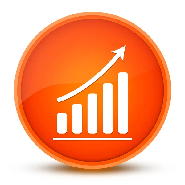 Statystyki Luxurious Glossy Orange Button Abstrakcyjna Ilustracja — Zdjęcie stockowe