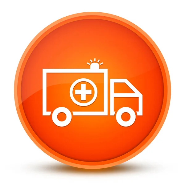 Ambulans Luksusowy Błyszczący Pomarańczowy Okrągły Przycisk Abstrakcyjny Ilustracja — Zdjęcie stockowe