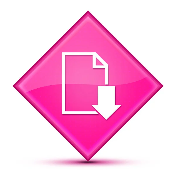 Descargar Icono Del Documento Aislado Lujoso Botón Diamante Rosa Ondulado — Foto de Stock