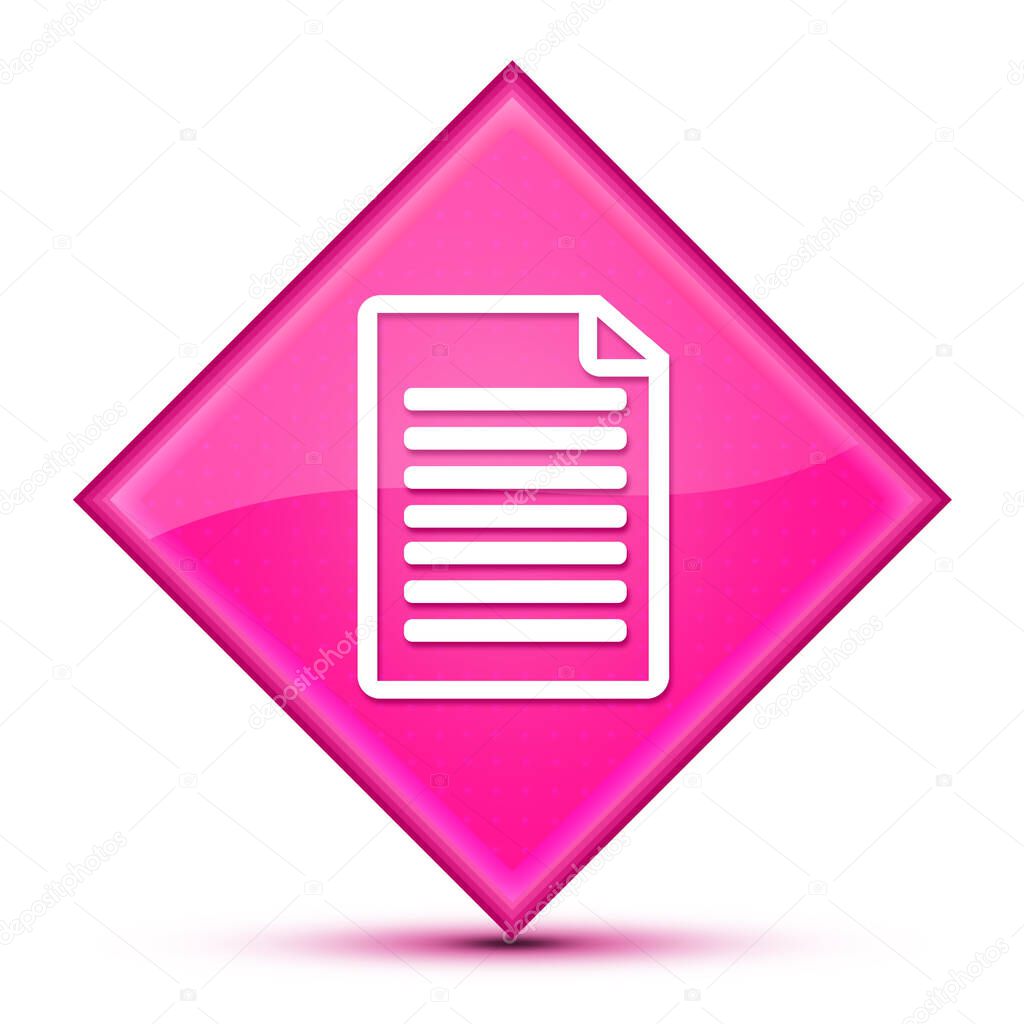 Free quote page icon isolated on luxurious wavy pink diamond button abstract illustration